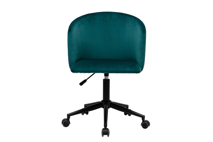 Bürostuhl in petrolblauem Samt VANITY