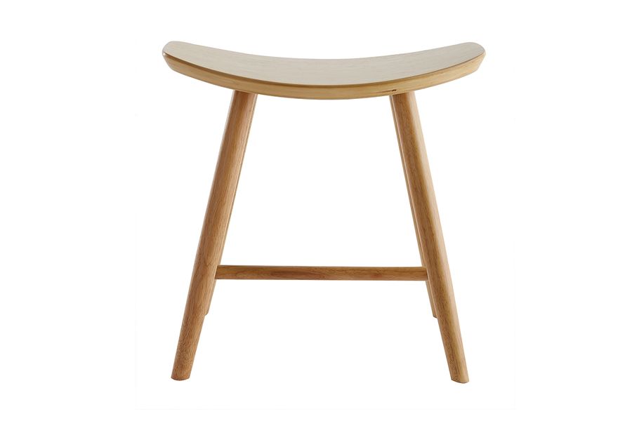 Sgabello basso in legno chiaro H46.5 DEMORY