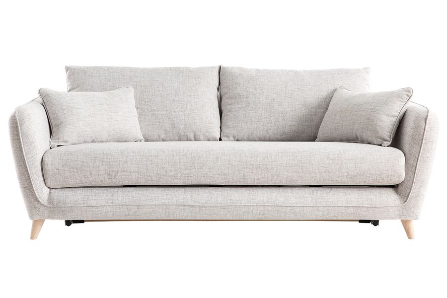 Divano letto scandinavo 3 posti grigio chiaro screziato CREEP