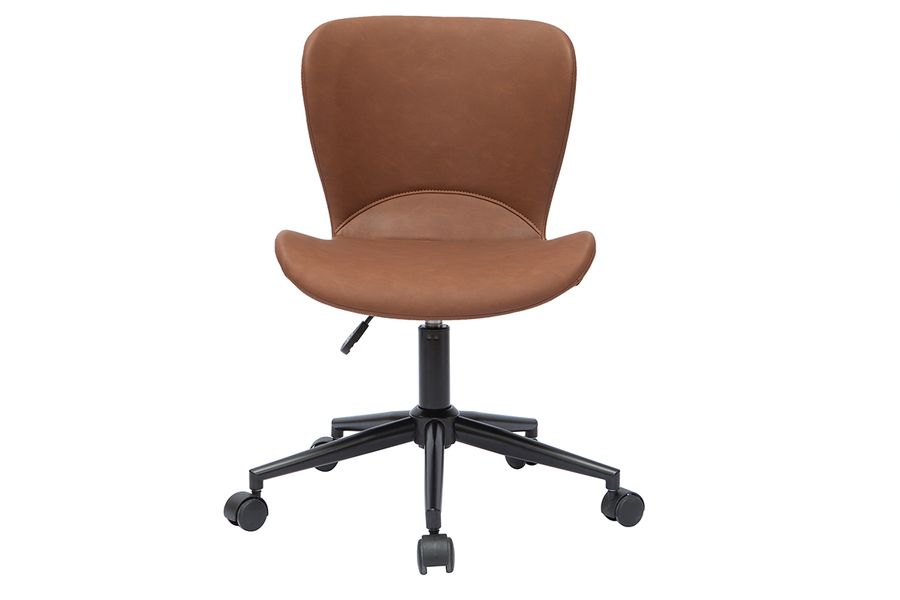 Sedia da ufficio design marrone JOSH