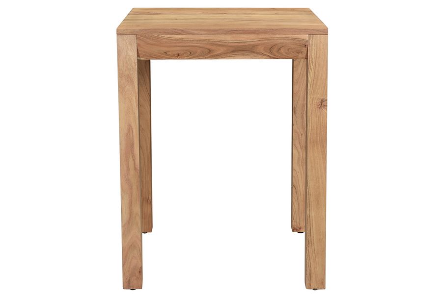 Tavolo da pranzo allungabile in massello di acacia e metallo nero L120-210 cm TRAP