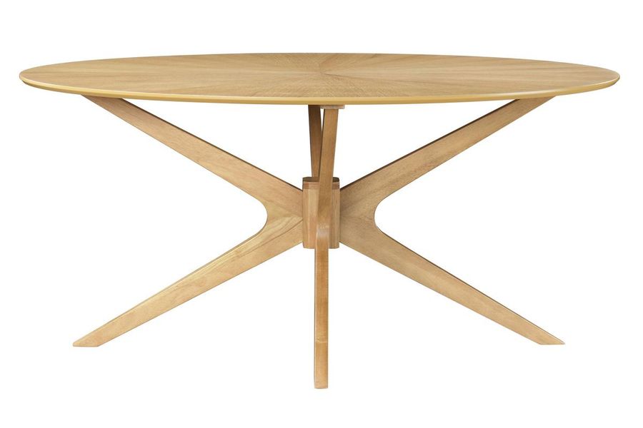 Ovaler Design-Esstisch aus Eiche L160 cm DIELLI