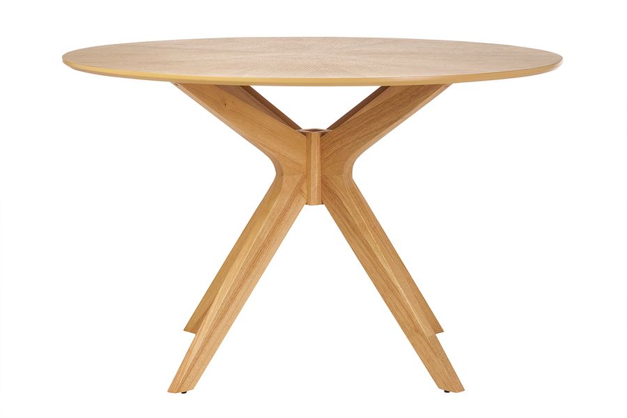 Tavolo da pranzo design rotondo rovere D120 cm DIELLI