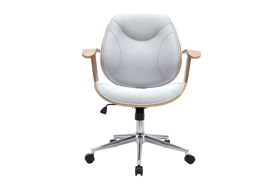 Design-Bürostuhl hellgrauer Stoff YORKE