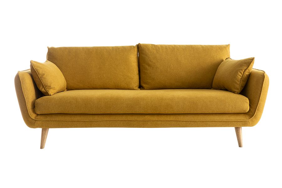 Divano scandinavo 3 posti giallo cumino CREEP