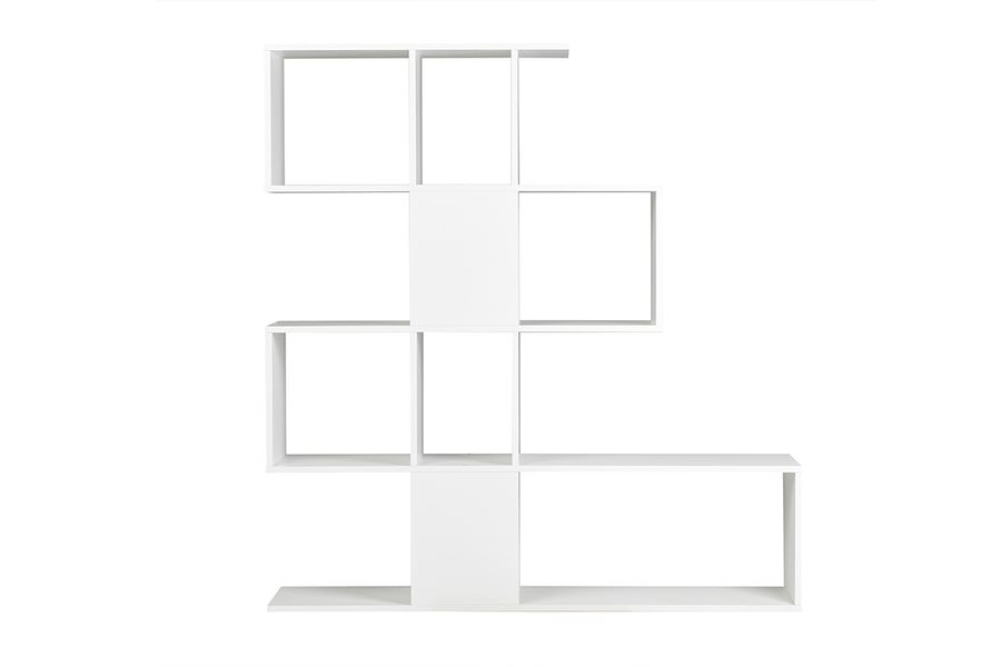 Libreria divisoria di design bianco laccato lucido H147 cm COMO