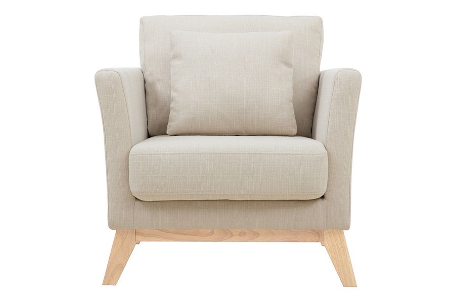 Sillón nórdico desenfundable tejido beige OSLO