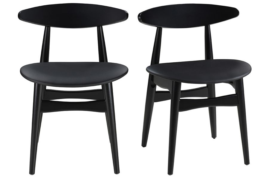 Sillas nórdicas negras (lote de 2) WALFORD