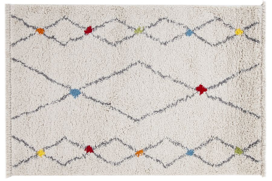 Tapis rectangulaire à motifs losanges 60 x 120 cm LIO