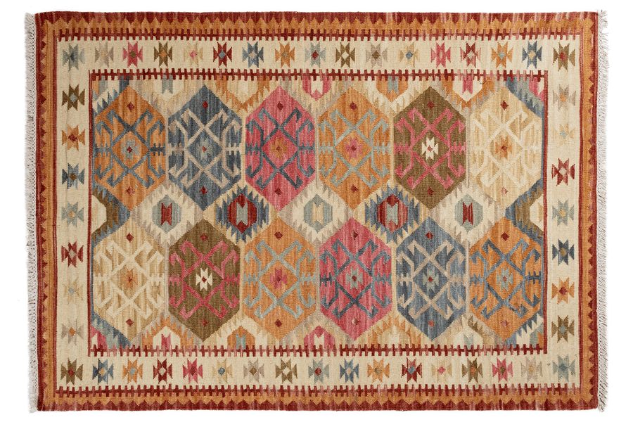 Tapis rectangulaire berbère multicolore 160 x 230 cm MOHA