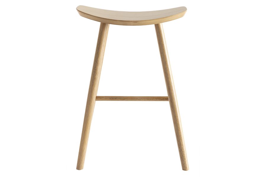 Sgabello da bar design in legno chiaro H65 cm DEMORY