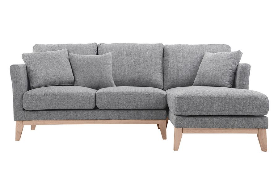 Divano con angolo destro scandinavo grigio chiaro OSLO