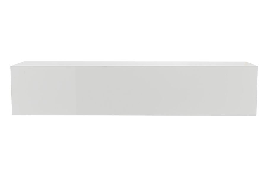 Elemento de pared TV horizontal lacado blanco brillante ETERNEL