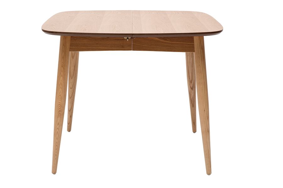 Mesa de comedor extensible fresno natural L90-130 cm NORDECO