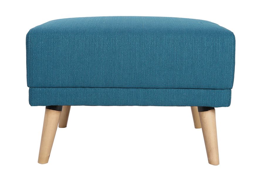 Pouf / poggiapiedi tessuto blu ULLA