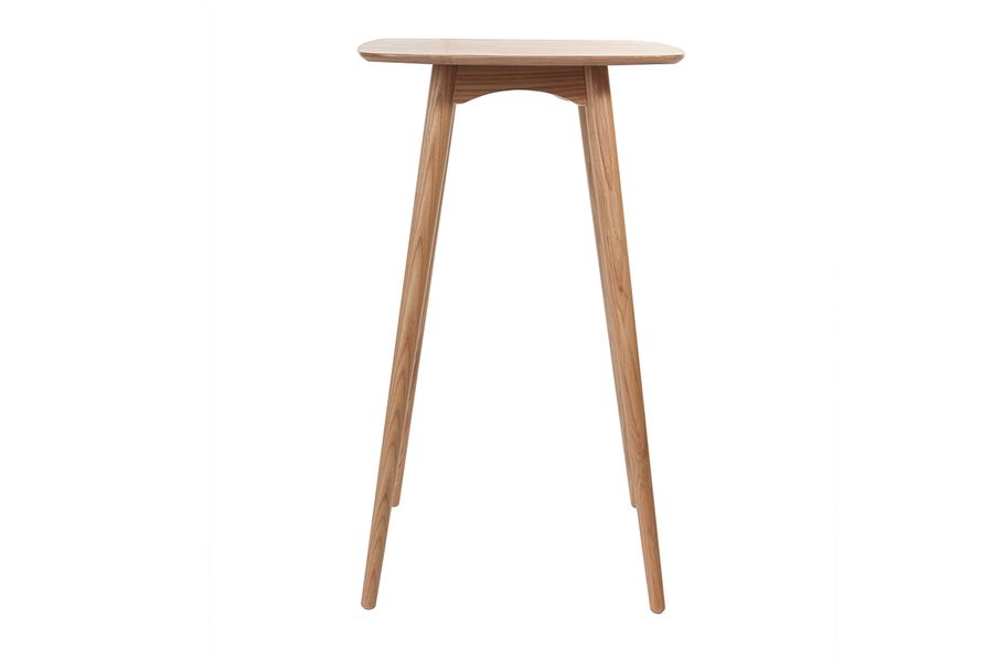Table haute carrée frêne scandinave L60 cm BALTIK