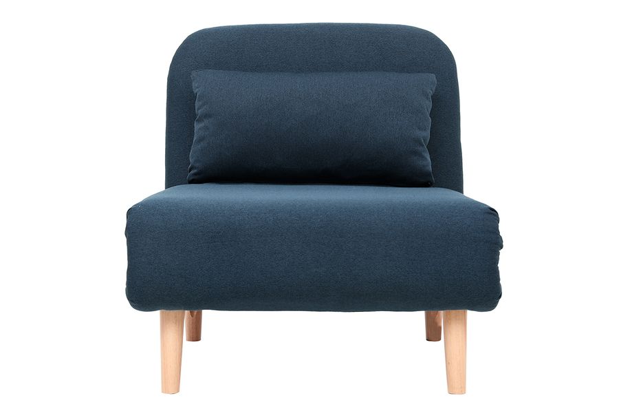Sillón nórdico convertible tejido azul oscuro AMIKO