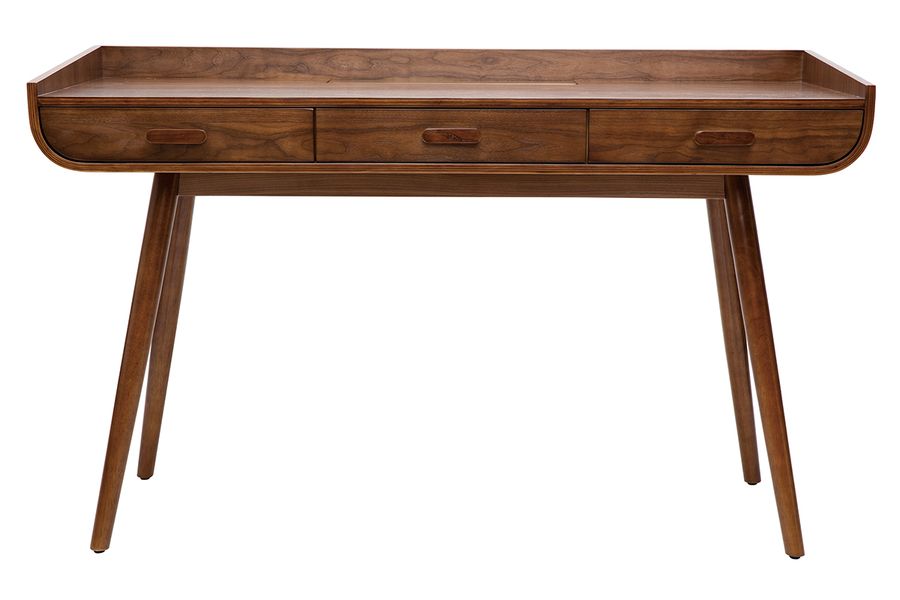 Schreibtisch Vintage Holz Nussbaum HALLEN