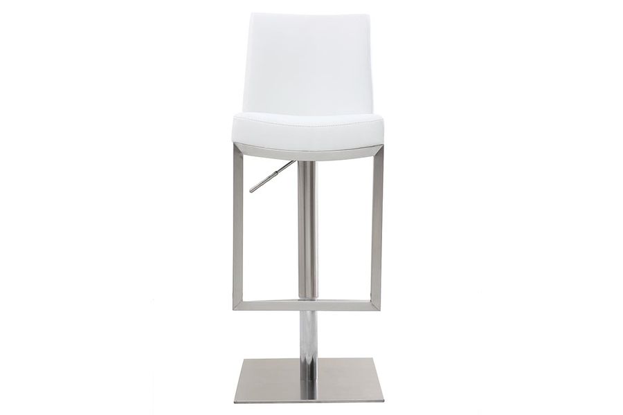 Barhocker zeitgenössisches Design Metall und PU Weiß - KYLE