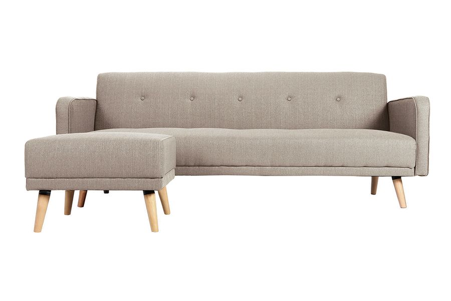 Sofá de esquina convertible escandinavo natural ULLA