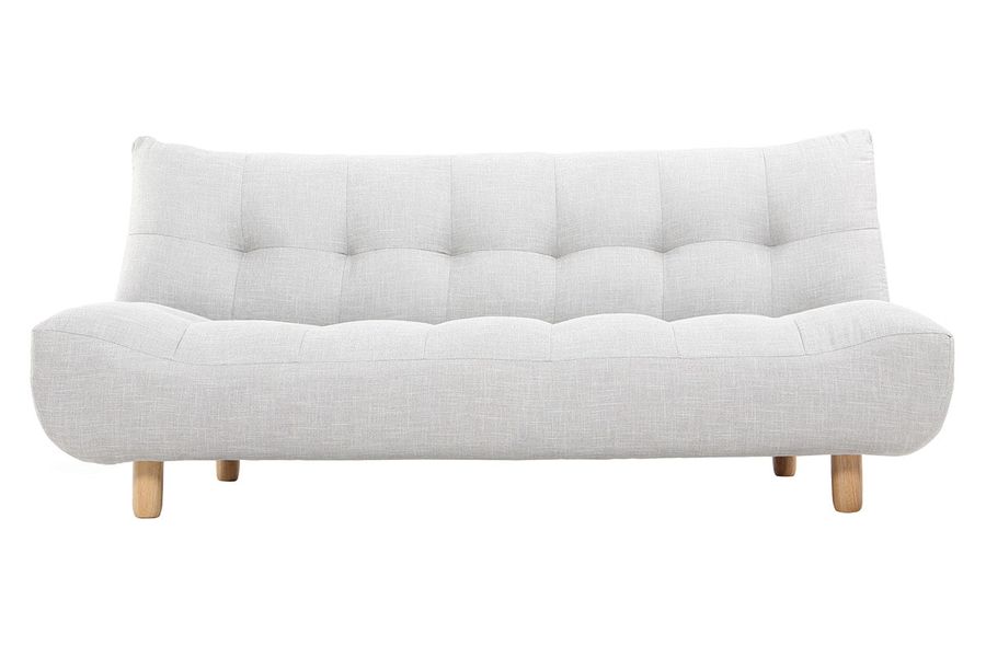 Sofá convertible diseño escandinavo gris y roble YUMI
