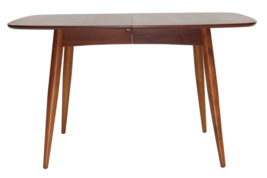 Mesa de comedor extensible en nogal natural L130-160 cm NORDECO