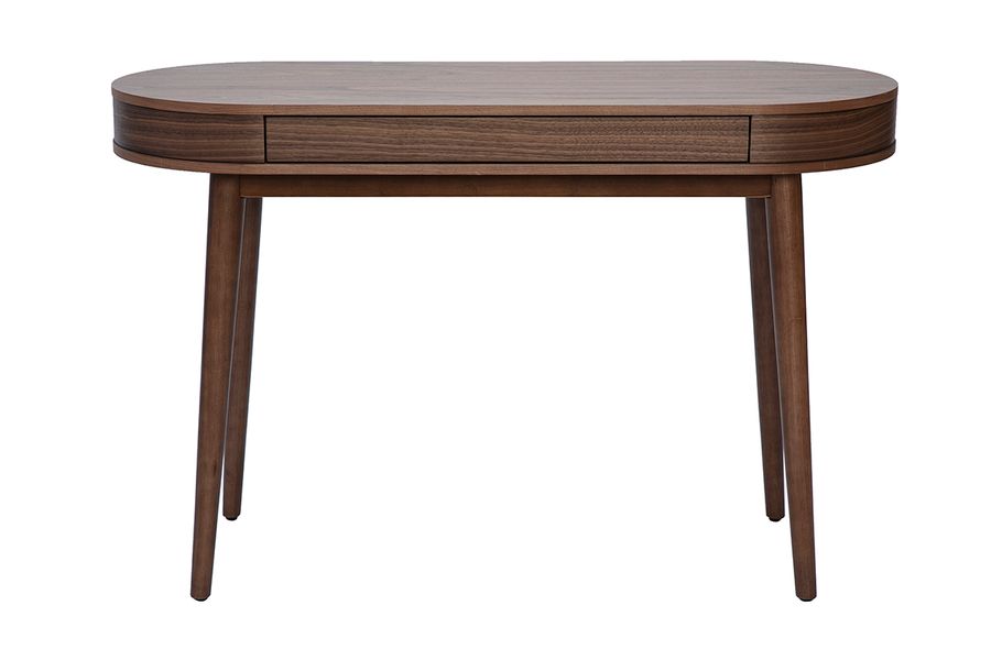 Scrivania con cassetto in legno scuro L120 cm JUDITH