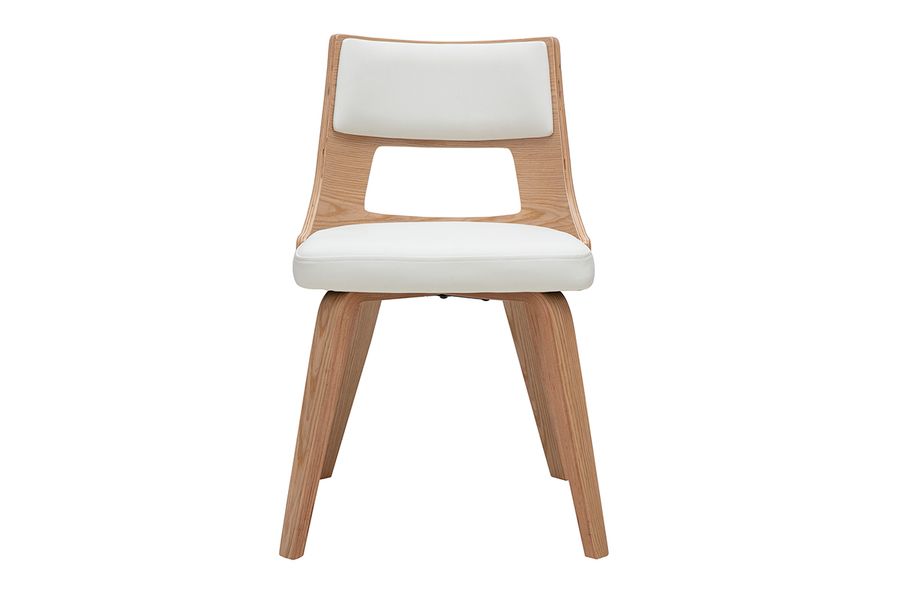 Chaise scandinave blanc et bois clair GARBO