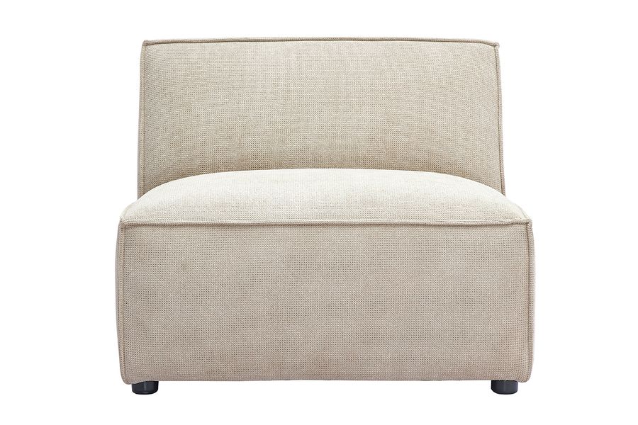 Module droit pour canapé en tissu chenille beige SPLIT