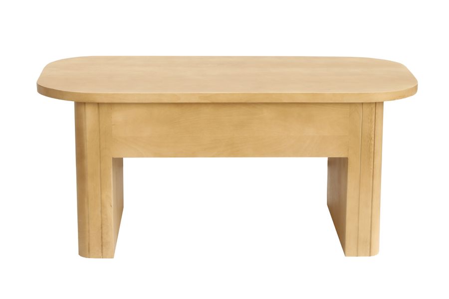 Mesa baja elevable rectangular de madera de mango maciza L100 cm LATIGO