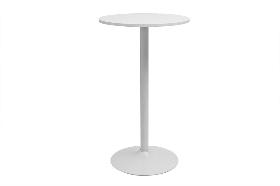 Table haute design ronde blanche D60 cm CALISTA