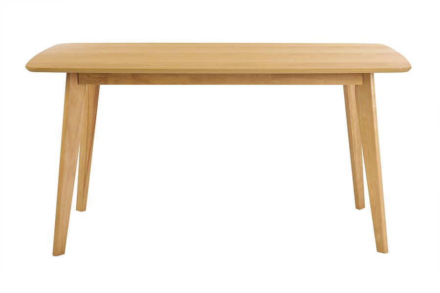 Table à manger rectangulaire scandinave bois clair chêne L150 cm LEENA